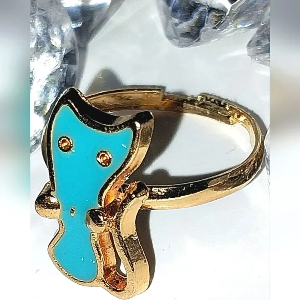 Super cute girls jeweled adjustable ring